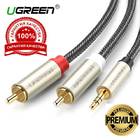 Кабель аудіо jack 3.5 mm - 2 RCA-(тюльпани) (2 м) Елітний Ugreen Оригінал