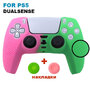 Силиконовый чехол для джойстика PS5 Dualsense (green-pink)