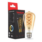 Лампа LED Vestum філамент (вінтаж) golden twist ST64 Е27 6Вт 220V 2500К
