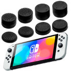 Силіконові накладки на стики для Nintendo Switch Oled чорний 8 шт