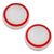 PS4 силиконові накладки на стики dualshock 4 (White-Red) (2шт)