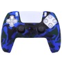 Силиконовый чехол для геймпада PS5 Dualsense (синий камуфляж)