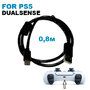 Кабель USB Type-C для зарядки / синхронизации джойстика PS5 Dualsense черный (0,8 м)