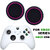 Силіконові накладки для джойстика Xbox Series X/S чорні з малиновою окантовкою 2 шт.