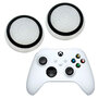 Силиконовые накладки для джойстика Xbox Series X / S белые с черной окантовкой 2 шт