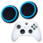 Силіконові накладки для джойстика Xbox Series X/S чорні з бірюзовою окантовкою 2 шт