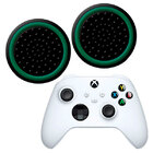 Силіконові накладки для джойстика Xbox Series X/S чорні із зеленою окантовкою 2 шт
